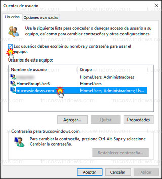 Windows 10 - Deshabilitar pedir contraseña