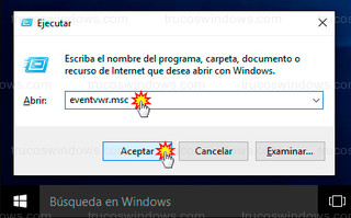 Windows 10 - Visor de eventos (eventvwr.msc)