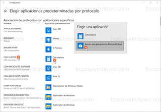 Windows 10 - Elegir aplicaciones predeterminadas por protocolo