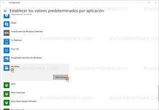 Windows 10 - Establecer los valores predeterminados por aplicación