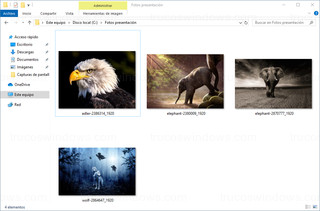 Windows 10 - Carpeta con fondos de pantalla