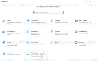 Configuración de Windows - Actualización y seguridad