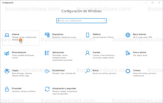 Configuración de Windows - Sistema