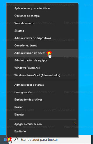 Windows 10 - Administración de discos