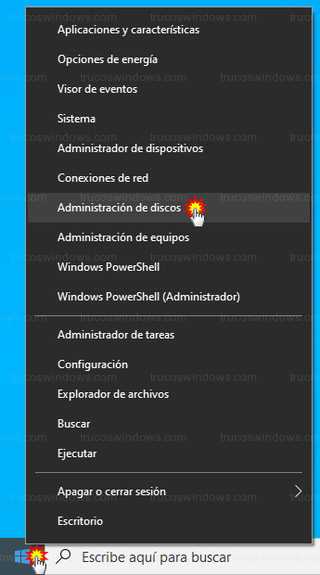 Windows 10 - Administración de discos