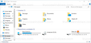 Explorador de archivos - Unidad Datos