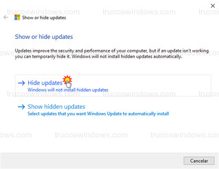 Show or Hide Updated - Hide Updated