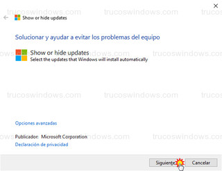 Show or Hide Updated - Solucionar y ayudar a evitar los problemas del equipo