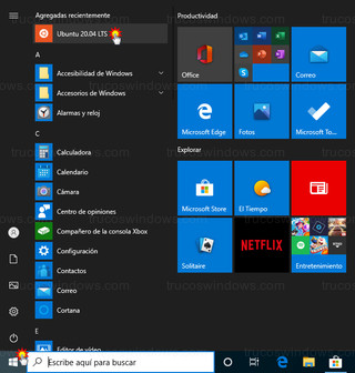 Windows 10 - Iniciar Ubuntu 20.04 LTS