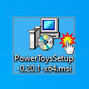 Instalación PowerToys - Fichero PowerToysSetup-0.20.1-x64.msi