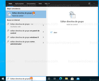 Windows 10 - Editar directiva de grupo