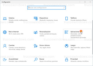 Configuración - Aplicaciones