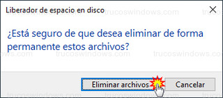 Liberador de espacio en disco - Eliminar archivos