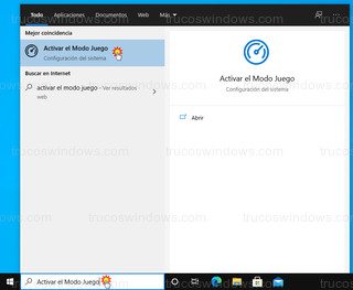 Windows 10 - Activar el Modo Juego