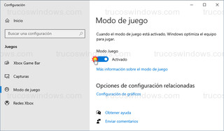 Modo de juego - Modo Juego activado
