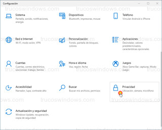 Windows 10 - Privacidad (configuración)