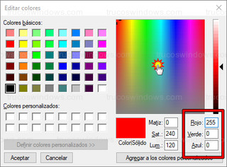 Paint - Editar colores (RGB)