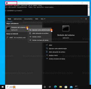 Windows - Ejecutar CMD como administrador en Windows 10