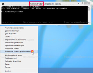 Windows - Ejecutar CMD como administrador en Windows 8