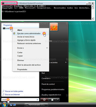 Windows - Ejecutar CMD como administrador en Windows Vista