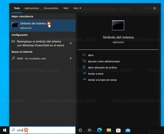Windows 10 - símbolo del sistema (CMD)