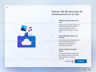Windows 11 - Obtener 100 GB adicionales de almacenamiento en la nube