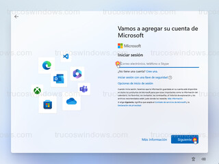 Windows 11 - Vamos a agregar su cuenta de Microsoft