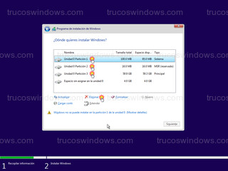 Programa de configuración de Windows 11 - Eliminar anterior sistema operativo