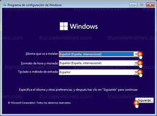 Programa de configuración de Windows 11 - Idioma, formato de hora y moneda, teclado o metodo de entrada