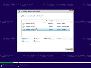 Programa de configuración de Windows 11 - Instalar Windows 11 en la partición Principal