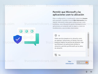 Windows 11 - Permitir que Microsoft y las aplicaciones usen tu ubicación