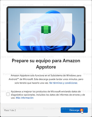 Amazon Appstore - Subsistema de Windows para Android de Microsoft