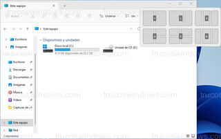 Windows 11 - Snap Layouts - Atajo de teclado para diseño