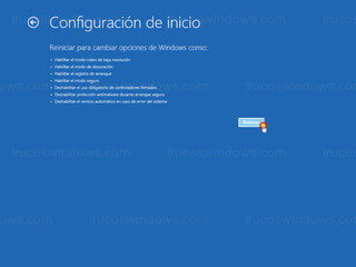 Windows 8 - Reiniciar (configuración de inicio)