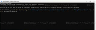 Windows PowerShell - Denegar las conexiones no autorizadas