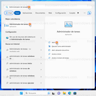 Windows 11 - Administrador de tareas