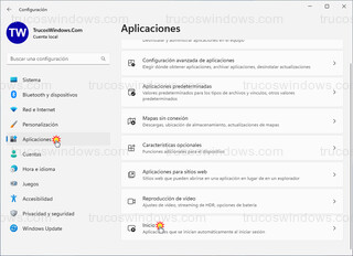 Windows 11 - Aplicaciones > Inicio