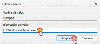 Windows 11 - Editor del registro - Editar información del valor