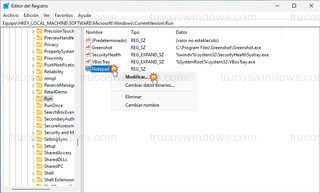 Windows 11 - Editor del registro - Modificar valor de cadena