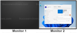 Windows 11 - Modo de pantalla > Solo segunda pantalla